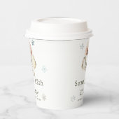 Gobelets En Papier Jolie fête d'anniversaire des pingouins d'hiver (Gauche)