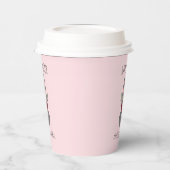 Gobelets En Papier Jolie fête de Pâques lapin rose sur mesure (Gauche)