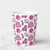 Gobelets En Papier Jolie fille Cool rose (Gauche)