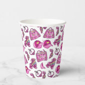 Gobelets En Papier Jolie fille Cool rose (Droite)