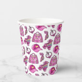 Gobelets En Papier Jolie fille Cool rose (Recto)