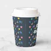 Gobelets En Papier Jolie Halloween avec petits citrouilles et fantôme (Droite)