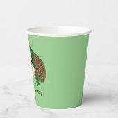 Gobelets En Papier Jolie Hedgehog Leprechaun Saint Patrick's Day (Gauche)