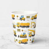 Gobelets En Papier Jolie Jaune Construction Camion Truck Kids Party (Gauche)