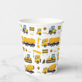 Gobelets En Papier Jolie Jaune Construction Camion Truck Kids Party (Droite)