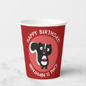 Gobelets En Papier Jolie jupe personnalisées caricature anniversaire (Verso)