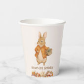 Gobelets En Papier Jolie Lapin Automne Anniversaire (Verso)