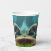 Gobelets En Papier Jolie loutre bébé en étang - personnalisable (Droite)