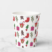 Gobelets En Papier Jolie Noël Chocolat chaud Vacances d'hiver (Verso)