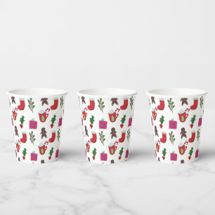 Gobelets En Papier Jolie Noël Chocolat chaud Vacances d'hiver