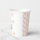 Gobelets En Papier Jolie petite princesse gâteau rose 1er anniversair (Gauche)