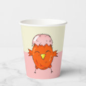 Gobelets En Papier Jolie poussette de Pâques avec Dessin d'oignon (Verso)