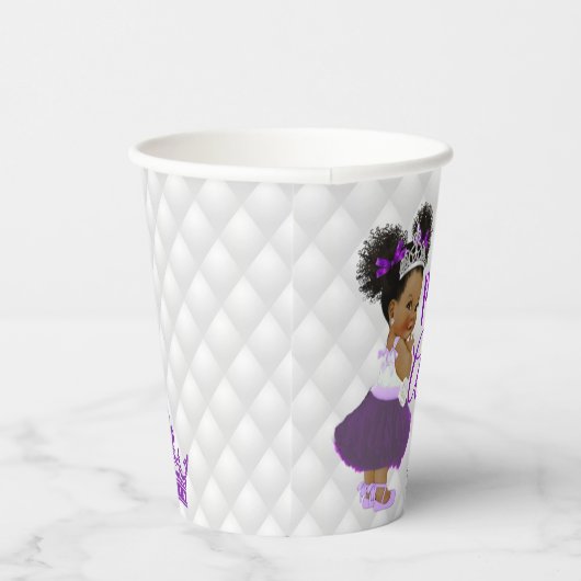 Gobelets En Papier Jolie princesse Royale Africaine Élégante Monogram (Droite)