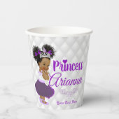 Gobelets En Papier Jolie princesse Royale Africaine Élégante Monogram (Recto)