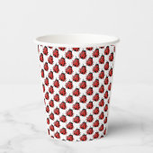 Gobelets En Papier Jolie Red Ladybug moderne Joyeux Anniversaire pers (Verso)