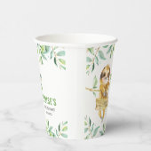 Gobelets En Papier Jolie Sloth Jungle Baby shower Garçon  (Droite)
