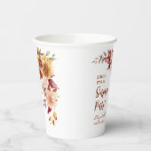 Gobelets En Papier Jolie Terracotta Automne Floral Surprise Anniversa (Gauche)