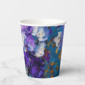 Gobelets En Papier Jolies fleurs violettes Vintages (Verso)