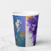 Gobelets En Papier Jolies fleurs violettes Vintages (Droite)