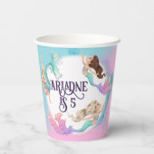 Gobelets En Papier Jolies Petites Tasses En Papier De Sirènes (Verso)