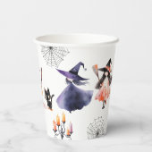 Gobelets En Papier Jolies sorcières Halloween Costume fête d'annivers (Verso)