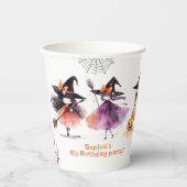 Gobelets En Papier Jolies sorcières Halloween Costume fête d'annivers (Recto)