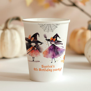 Gobelets En Papier Jolies sorcières Halloween Costume fête d'annivers