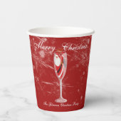 Gobelets En Papier Jolly Christmas Cheers with Santa Champagne winter (Verso)