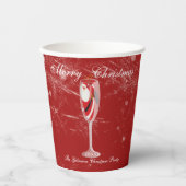 Gobelets En Papier Jolly Christmas Cheers with Santa Champagne winter (Recto)