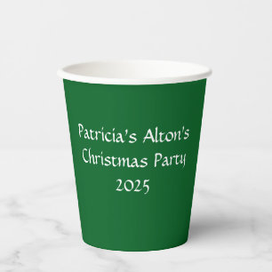 Gobelets En Papier Jolly Green & White Christmas Party :