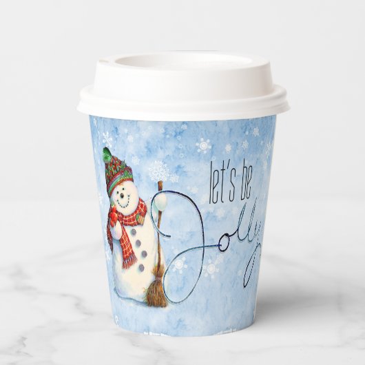 Gobelets En Papier Jolly Snowman ID841 (Verso)