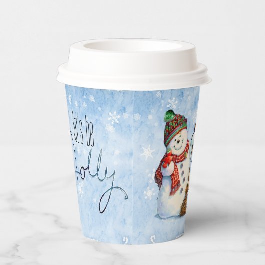 Gobelets En Papier Jolly Snowman ID841 (Droite)