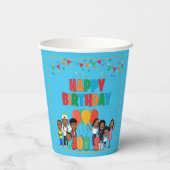 Gobelets En Papier JOOLS TV ®️ Blue 8 oz Coupes papier (Verso)