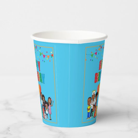 Gobelets En Papier JOOLS TV ®️ Blue 8 oz Coupes papier (Droite)