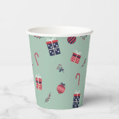 Gobelets En Papier Jote Noël présente des ornements Motif (Verso)