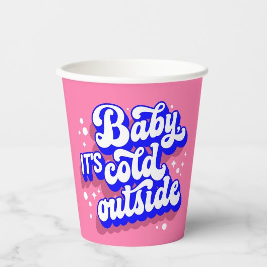 Gobelets En Papier Jouer bébé, c’est froid en hiver (Recto)