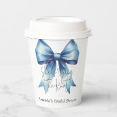 Gobelets En Papier Jouer le noeud quelque chose de bleu Fête des mari (Recto)