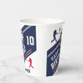 Gobelets En Papier Joueur de baseball Ball Jeu d'anniversaire à thème (Droite)