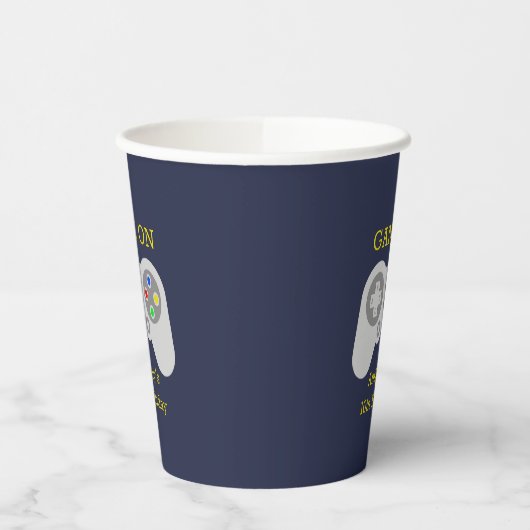 Gobelets En Papier Joueur moderne n'importe quel âge Anniversaire (Gauche)