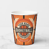 Gobelets En Papier Joueur personnalisé de l'équipe de basket-ball Ath (Recto)