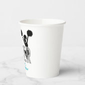 Gobelets En Papier Jour d'anniversaire de la Cheerleader turquoise ar (Gauche)