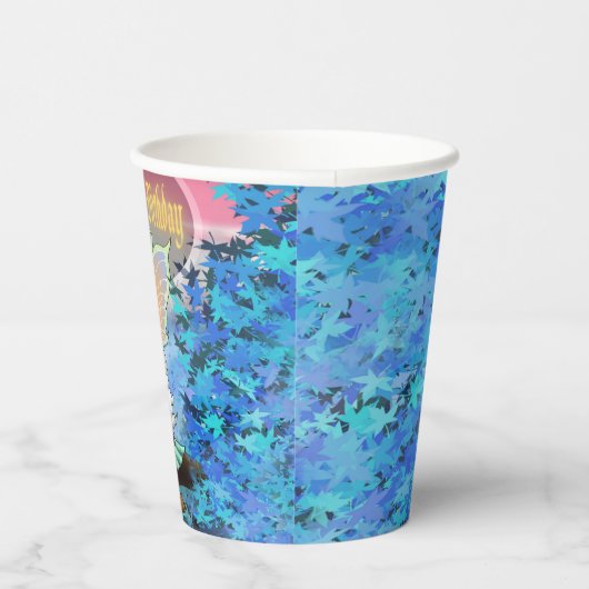 Gobelets En Papier Jour d'anniversaire de la fête des fées afro-améri (Droite)