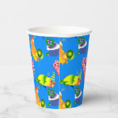 Gobelets En Papier Jour d'anniversaire mignon Lovebirds Party Parrot (Droite)
