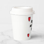 Gobelets En Papier Jour de la mère des coeurs rouges (Droite)