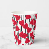 Gobelets En Papier Jour de la Saint Valentin (Gauche)