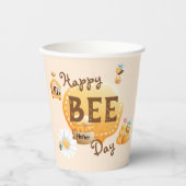 Gobelets En Papier Jour de l'Abeille joyeux (Recto)
