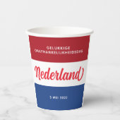 Gobelets En Papier Jour de l'indépendance de Pays-Bas (Recto)