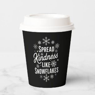 Gobelets En Papier Jour de Noël Étaler la gentillesse Comme les floco