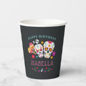 Gobelets En Papier Jour des Crânes de sucre morts Anniversaire person (Recto)