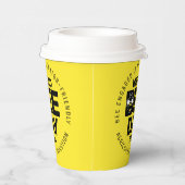 Gobelets En Papier Jour mondial de l'abeille Pollinateur noir jaune (Droite)